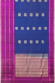 MS Blue Handloom Kanjivaram Soft Silk Saree 10065004