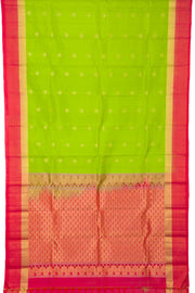 Green Handloom Kanjivaram Soft Silk Saree - Avishya