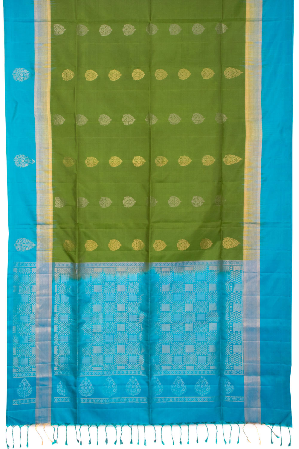 Green Kanjivaram Soft Silk Saree 10069222 - Avishya