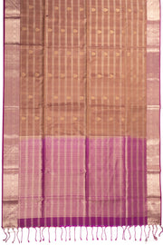 Chocolate Brown Handloom Kanjivaram Silk Saree 10070698 - Avishya