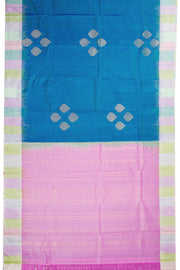 Blue Handloom Kanjivaram Silk Saree 10070716 - Avishya
