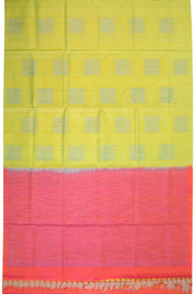 Lime Green Handloom Kanjivaram Silk Saree 