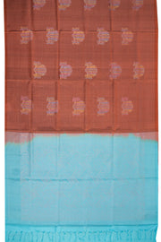 Brown Handloom Kanjivaram Silk Saree