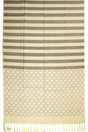 Beige Handloom Kanjivaram Soft Silk Saree 10072790