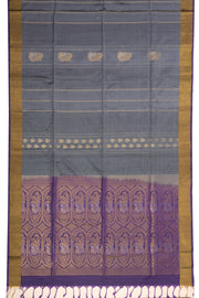 Grey Handloom Kanjivaram Soft Silk Saree 10073909