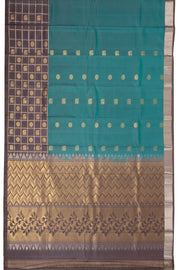 Blue Handloom Kanjivaram Soft Silk Saree with Contrast Pallu 10074801