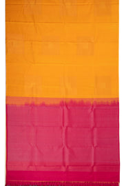 Yellow Handloom Kanjivaram Soft Silk Saree with Contrast Pallu  10074819