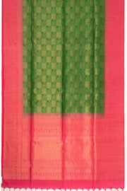 Green Handloom Kanjivaram Soft Silk Saree 10075672
