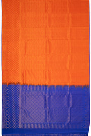 Orange Handloom Kanjivaram Soft Silk Saree 10075673