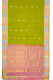 Green Handloom Kanjivaram Soft Silk Saree 10075675