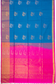 Blue Handloom Kanjivaram Soft Silk Saree 10075686