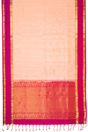 Cream Handloom Kanjivaram Soft Silk Saree 10075692