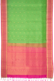 Spring Green Handloom Kanjivaram Soft Silk Saree 10075693