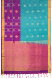 Blue Handloom Kanjivaram Soft Silk Saree 10075698