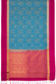 Blue Handloom Kanjivaram Nakashi Soft Silk Saree 10075699