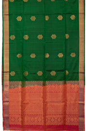 Green Handloom Kanjivaram Soft Silk Saree 10076146