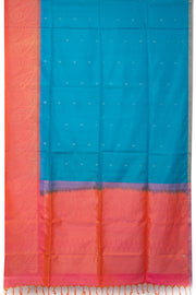 Blue Handloom Kanjivaram Soft Silk Saree 10076152