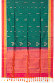 Green Handloom Kanjivaram Soft Silk Saree 10076158