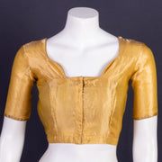 Gold Banarasi Tissue Silk Blouse 10075956