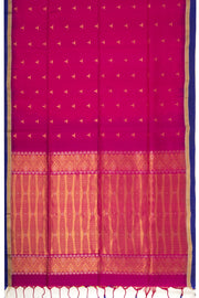 Magenta Handloom Kanjivaram Soft Silk Saree 10075691
