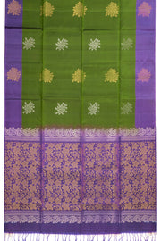 Green Handloom Kanjivaram Soft Silk Saree 10073199