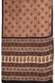 Brown Vanaspathi Printed Modal Vegan Silk Saree 10074144