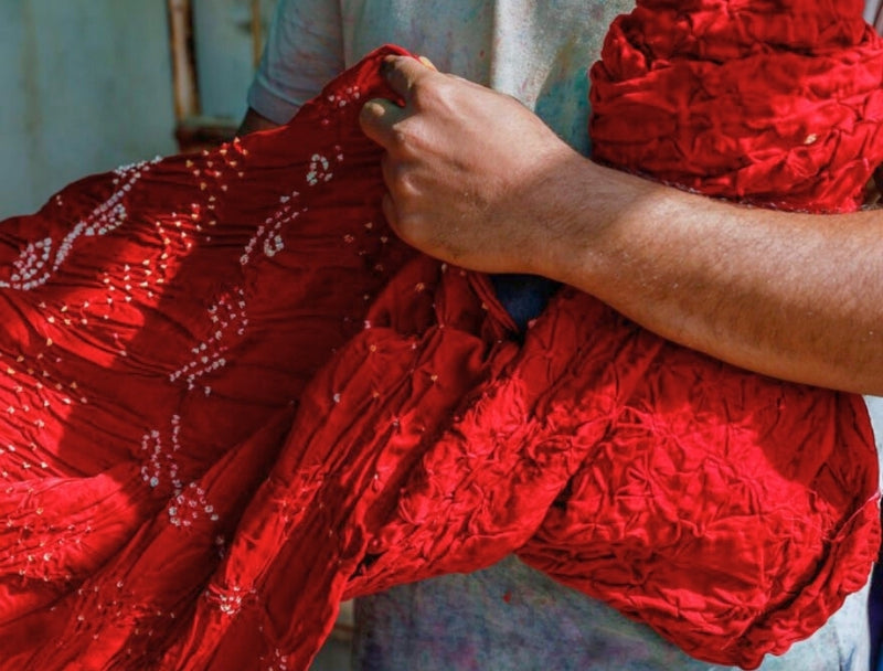 Traditional Dabu artisans at work
