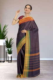 Blue Handloom Chettinad Cotton Saree 10075816