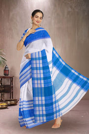 Blue Bengal Handwoven Cotton Saree 10075301