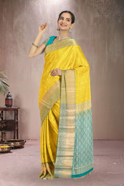 Yellow Pure Silk Kanjivaram Saree 10071880