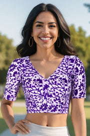 Purple Batik Rayon Blouse 10075021