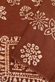 Rust Brown Sungudi Saree 10078029