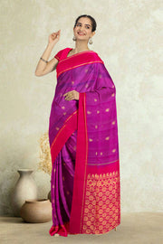  Purple Kanjivaram Pure Silk Saree 10076093