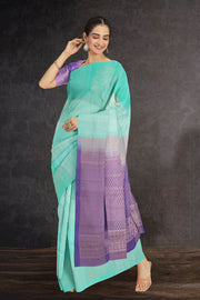 Blue Handloom Kanjivaram Soft Silk Saree 10075683