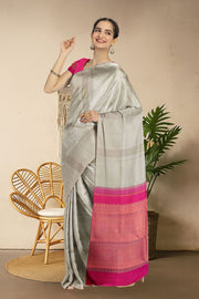 Beige Pure Zari Jacquard Kanjivaram Silk Saree 10063122