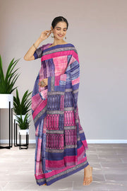 Multi Colour Printed Tussar Silk Saree 10076291