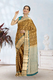 Brown Pure Silk Kanjivaram Saree 10071865