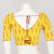 Yellow Handcrafted Cotton Blouse - Avishya
