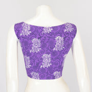 Purple Hand Block Printed Cotton Blouse - Avishya