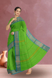 Green Handloom Chettinad Cotton Saree 10075091