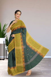Green Handloom Chettinad Cotton Saree 10075108