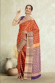 Brown Pure Silk Kanjivaram Saree 10071879