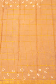 Navy Blue and Orange Sungudi Cotton Saree 10078025