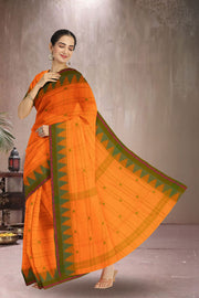 Yellow Handloom Chettinad Cotton Saree Without Blouse 10075131