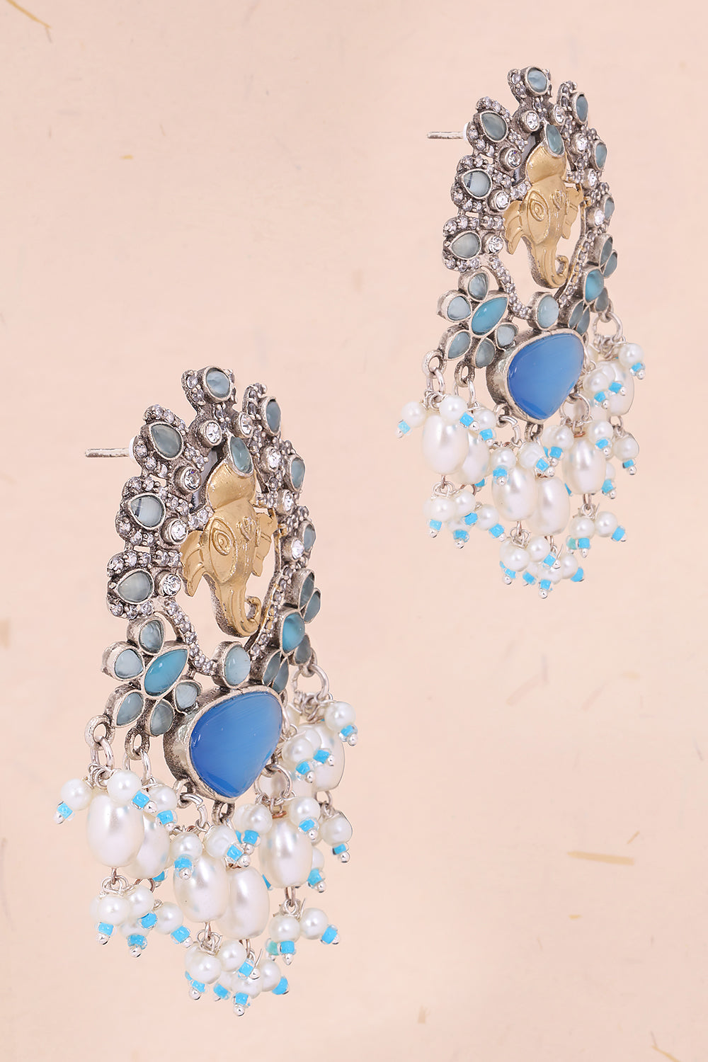 Handcrafted Gold Plated Stone Earring 10069652