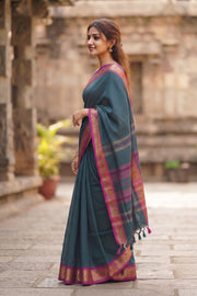 Green Kanchi Cotton Saree 10069240