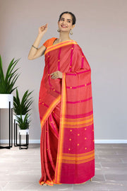 Magenta Handloom Chettinad Cotton Saree 10075865