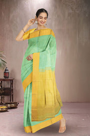 Turquoise Green Nakashi Kanjivaram Silk Saree 10075523
