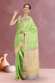 Mint Green Pure Zari Kanjivaram Silk Saree 10062344