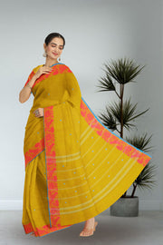 Yellow Handloom Chettinad Cotton Saree 10075088
